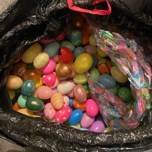 Colorful Plastic Easter Eggs a lot of plastic assorted Easter eggs